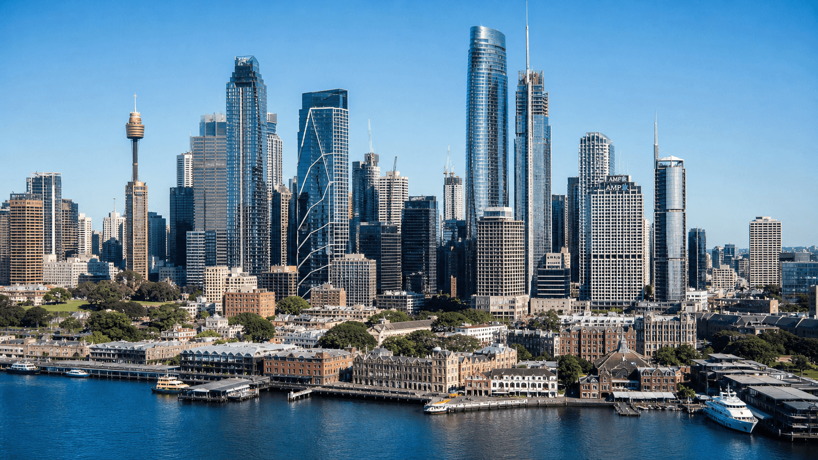 Sydney CBD skyline — Pristine Co. services businesses across the city